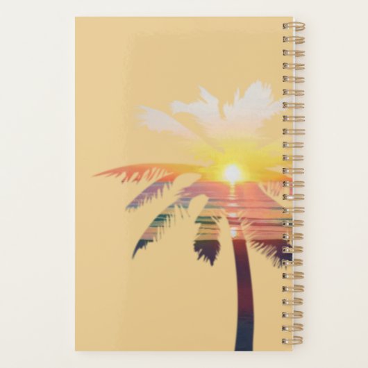 Beach Sunrise Personalized Planner (Achterkant)