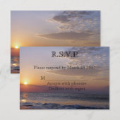 Beach Sunrise RSVP Kaartje (Voorkant / Achterkant)