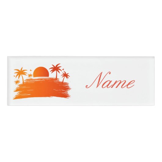 Beach Sunrise Sunset Thunder_Cove Naambadge (Voorkant)