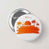 Beach Sunrise Sunset Thunder_Cove Ronde Button 5,7 Cm (Voorkant /achterkant)