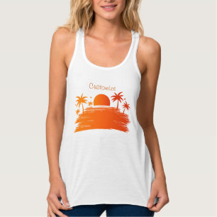 Beach Sunrise Sunset Thunder_Cove Tanktop