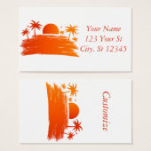 Beach Sunrise Sunset Thunder_Cove Visitekaartje (Voorkant /achterkant)