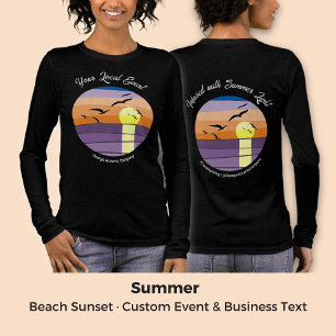 Beach Sunset · Aangepaste gebeurtenis en zakelijke Tri-Blend Shirt