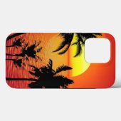Beach Sunset and Palm-bomen Case-Mate iPhone Case (Achterkant (horizontaal))