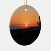 Beach Sunset at Holden Beach NC Keramisch Ornament (Rechts)