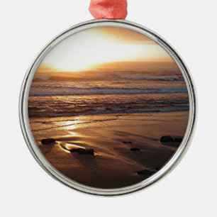 "Beach Sunset at Yachats, Oregon" van Lewis Evans Metalen Ornament
