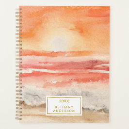 Beach Sunset Boho Waterverf Planner