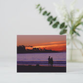 Beach Sunset Briefkaart (Staand voorkant)