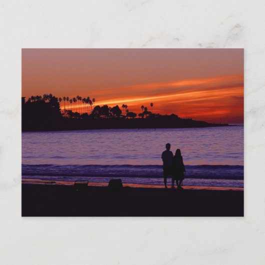 Beach Sunset Briefkaart (Voorkant)