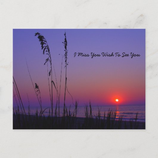 Beach sunset briefkaart (Voorkant)