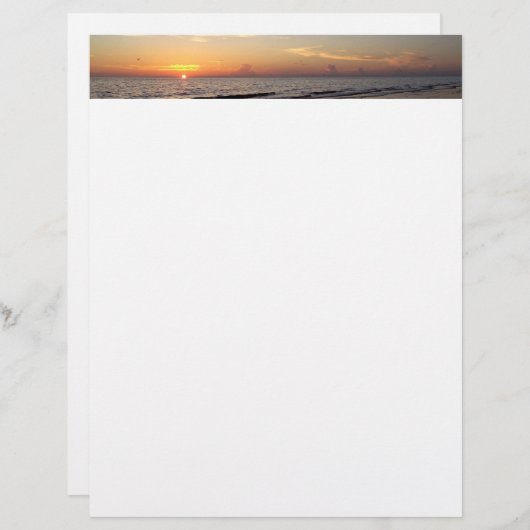 Beach Sunset Briefpapier (Voorkant / Achterkant)