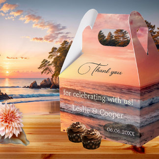 Beach Sunset Bruiloft Dank u Favor Box Bedankdoosjes
