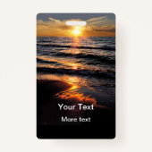 Beach Sunset Business of Inspirerend Event Badge (Voorkant)