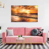 Beach Sunset Canvas Afdruk (Insitu (Woonkamer))