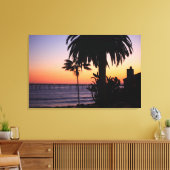 Beach Sunset Canvas afdrukken (Insitu (Woonkamer))