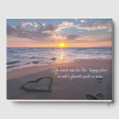 Beach Sunset Celebration Life Blue Guest Book Gastenboek (Achterkant)