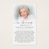 Beach Sunset Footprints Photo Remembrance Card (Dos)