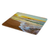 Beach Sunset Glass Snijplank (Hoek)