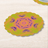 Beach Sunset Gradient Contrast Mandela Kartonnen Onderzetters (Gekanteld)