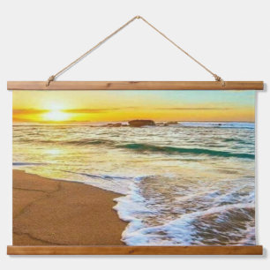 Beach Sunset Hangend Wandkleed