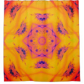 Beach Sunset High Contrast Mandela Douchegordijn (Voorkant)