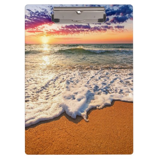 Beach Sunset Klembord (Voorkant)