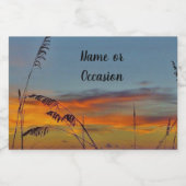 Beach Sunset Label Likeurfles Etiket (Enkel label)