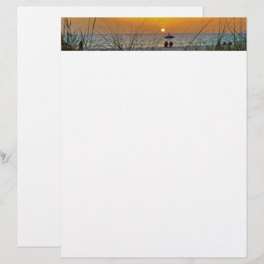 Beach Sunset Letterhead (Voorkant / Achterkant)