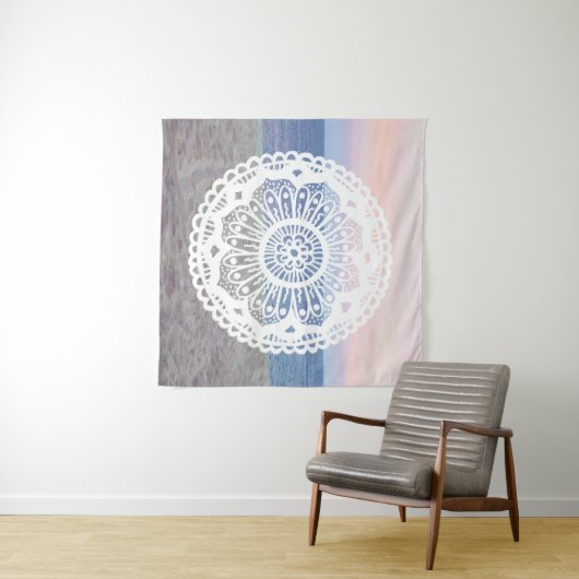Beach Sunset Mandala Tapestry Wandkleed (In Situ (horizontaal))