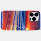 Beach Sunset met persoonlijke naam Case-Mate iPhone Case (Achterkant (horizontaal))