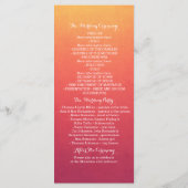 Beach Sunset Ocean Onderwater Wedding Programma's (Achterkant)