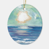 Beach Sunset Ocean Zee Surf Sun Gifts Keramisch Ornament (Links)