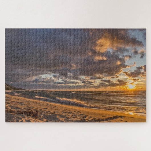Beach Sunset op Lake Michigan Legpuzzel (Horizontaal)