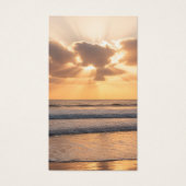 Beach Sunset Photo Cross Funeral Prayer Card (Devant)