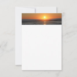 Beach Sunset Photo Stationery Platte Note Kaarten Notitiekaartje