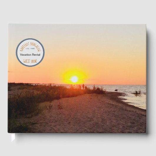 Beach Sunset Photo Vacation Rental Gastenboek (Voorkant)