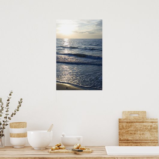 Beach Sunset Poster (Keuken)