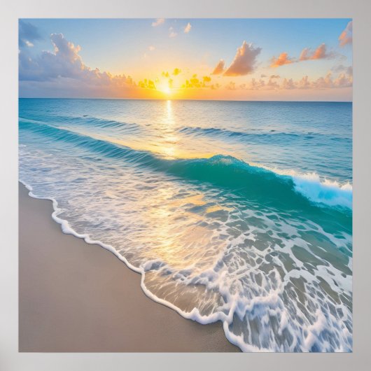 Beach Sunset Poster (Voorkant)