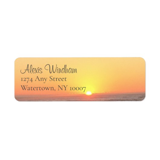 Beach sunset return address labels (Voorkant)