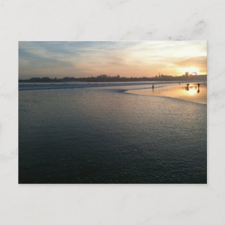Beach Sunset, Santa Cruz, CA Briefkaart