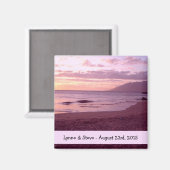 Beach Sunset Save the Date Magneet (Voorkant / Achterkant)