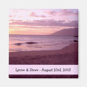 Beach Sunset Save the Date Magneet