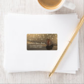 Beach Sunset Seashell String Lights Label (Insitu)