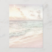 Beach Sunset Seaside/Oceanside Wedding Details Informatiekaartje (Achterkant)