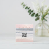 Beach Sunset Seaside Wedding Scan Code RSVP Informatiekaartje (Staand voorkant)