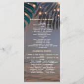 Beach Sunset String Lights Palms Programmes de mar (Dos)