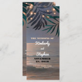 Beach Sunset String Lights Palms Programmes de mar (Devant / Derrière)