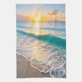 Beach Sunset Theedoek (Verticaal)