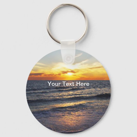 Beach Sunset Theme Sleutelhanger (Voorkant)
