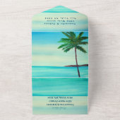 Beach Sunset Tropical Destination Hawaii Summer A All In One Uitnodiging (Buitenkant)